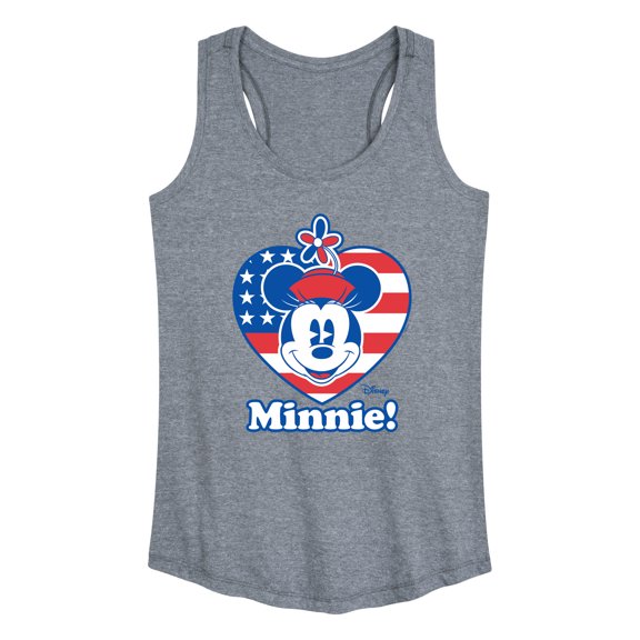Disney - Minnie Flag Heart - Women's Racerback Tank Top