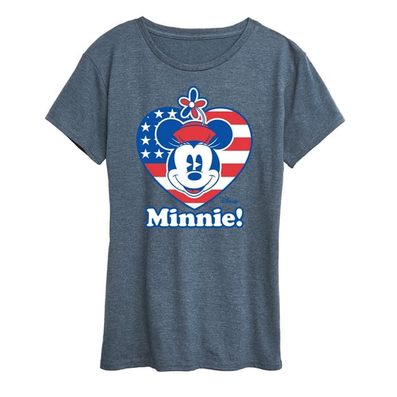 Disney - Minnie Flag Heart - Women's Short Sleeve Graphic T-Shirt