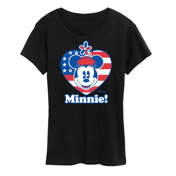 Disney - Minnie Flag Heart - Women's Short Sleeve Graphic T-Shirt
