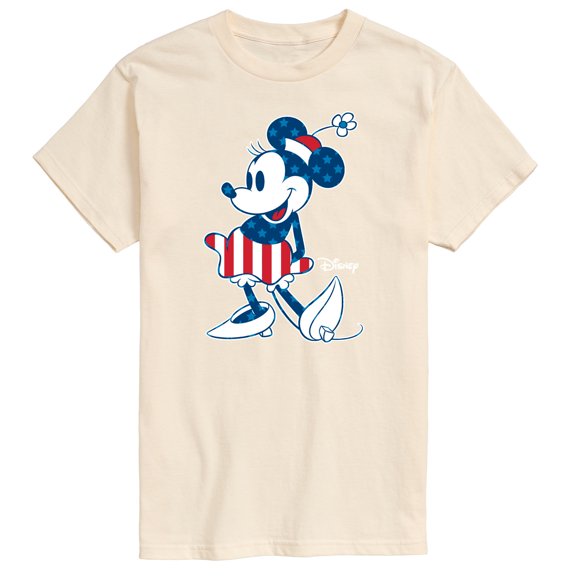 Disney - Minnie Flag Pattern - Men's Short Sleeve Graphic T-Shirt