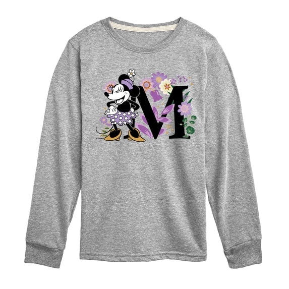 Disney - Minnie Floral Boys' Long Sleeve Graphic T-Shirt
