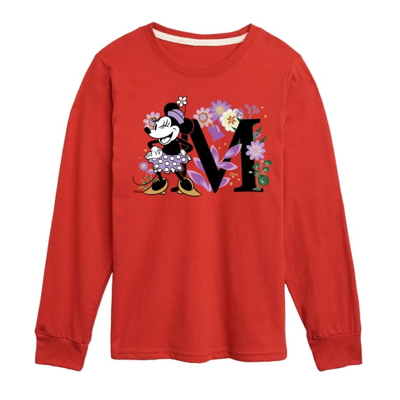 Disney - Minnie Floral Boys' Long Sleeve Graphic T-Shirt