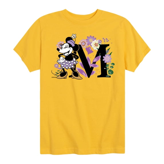 Disney - Minnie Floral Boys' Short Sleeve Graphic T-Shirt
