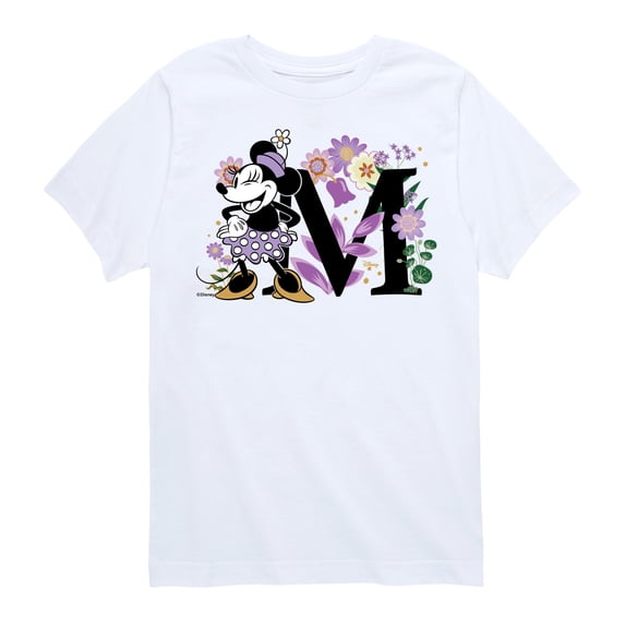 Disney - Minnie Floral Boys' Short Sleeve Graphic T-Shirt