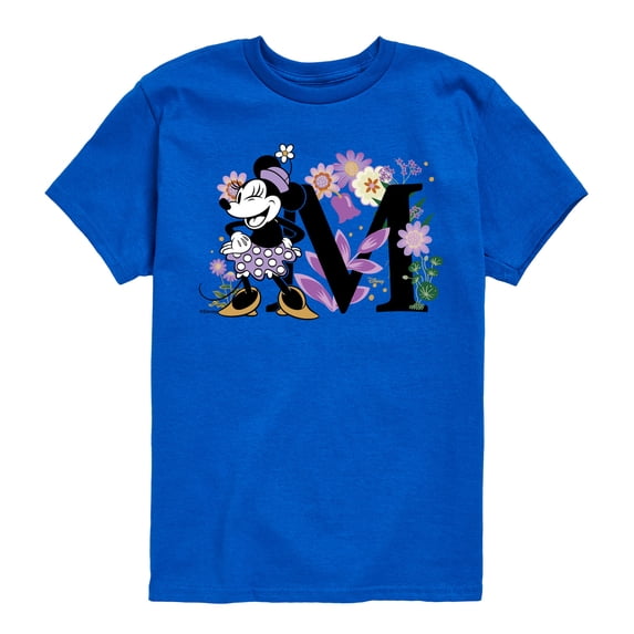 Disney - Minnie Floral Boys' Short Sleeve Graphic T-Shirt