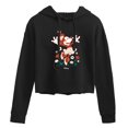 thumbnail image 1 of Disney - Minnie Flowers - Juniors Cropped Pullover Hoodie, 1 of 5