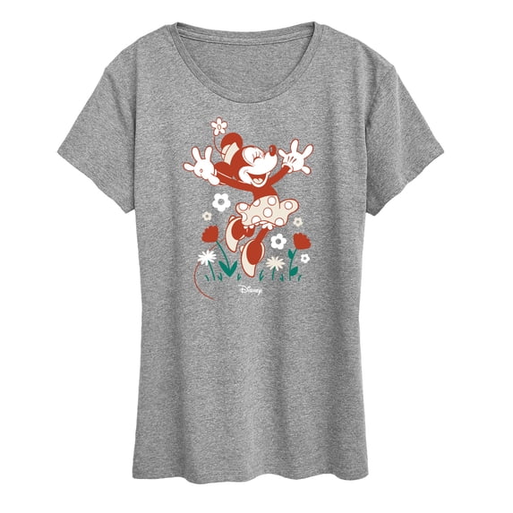 Disney - Minnie Flowers - Women's Short Sleeve Graphic T-Shirt