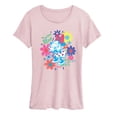 thumbnail image 1 of Disney - Minnie Flowers - Women's Short Sleeve Graphic T-Shirt, 1 of 3