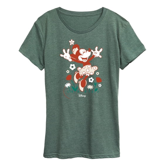 Disney - Minnie Flowers - Women's Short Sleeve Graphic T-Shirt