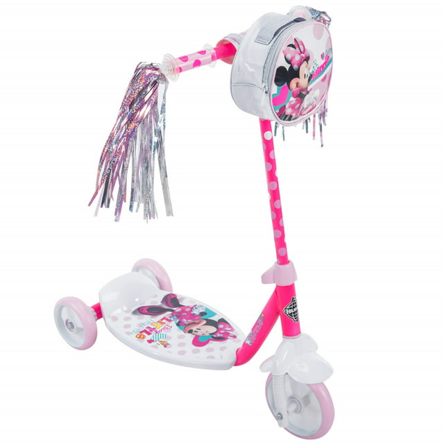 Disney Minnie Girls' 3-Wheel Pink Scooter, by Huffy