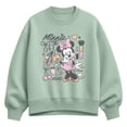 thumbnail image 1 of Disney - Minnie Girly Grid - Women's Oversized Fleece Crew Sweatshirt, 1 of 3