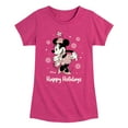 thumbnail image 1 of Disney - Minnie Happy Holidays - Toddler & Youth Girls Short Sleeve Graphic T-Shirt, 1 of 5
