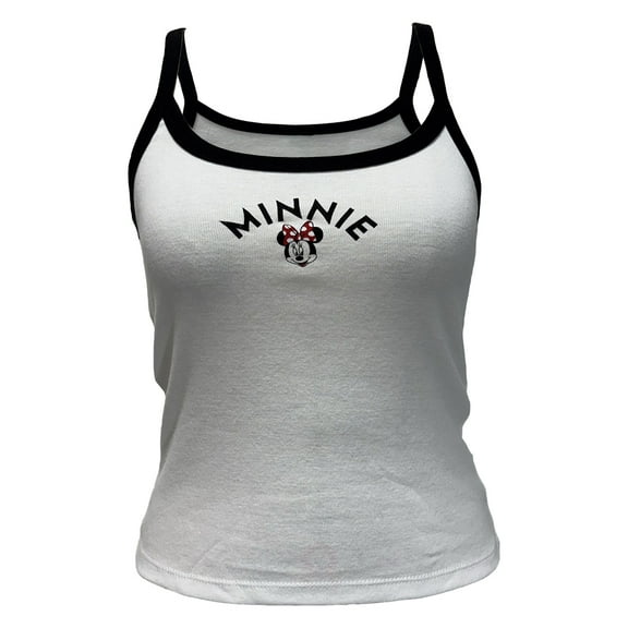 Disney Minnie Head Adult Ladies Rib Tank Top