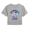 thumbnail image 1 of Disney - Minnie Homebody Club - Juniors Cropped Short Sleeve Graphic T-Shirt, 1 of 4