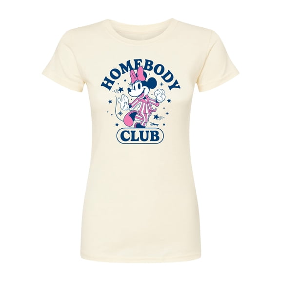 Disney - Minnie Homebody Club - Juniors Fitted Short Sleeve Graphic T-Shirt