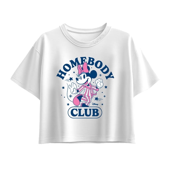 Disney - Minnie Homebody Club - Youth Girls Boxy T-Shirt
