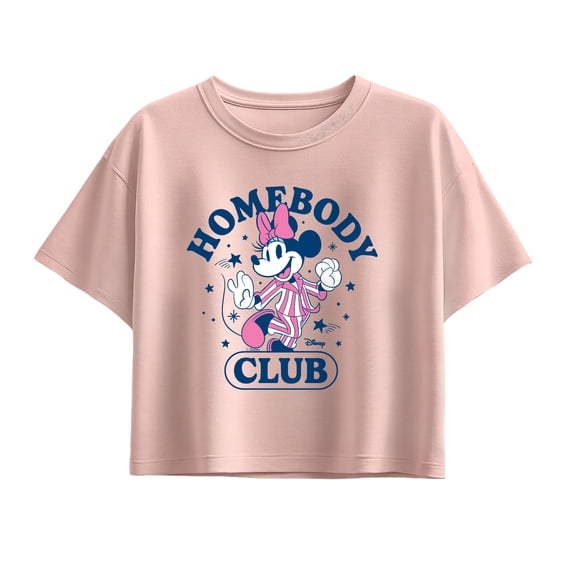 Disney - Minnie Homebody Club - Youth Girls Boxy T-Shirt