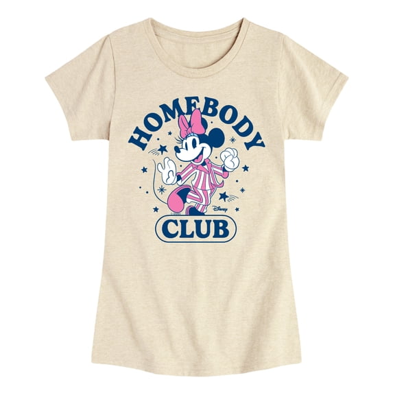 Disney - Minnie Homebody Club - Youth Girls Fitted Short Sleeve T-Shirt