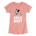 thumbnail image 1 of Disney - Minnie Just Here For Field Day - Toddler And Youth Girls Short Sleeve Graphic T-Shirt, 1 of 4