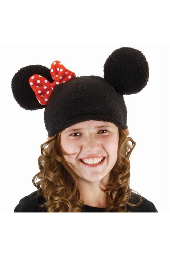 Disney Minnie Knit Beanie Costume Hat Child One Size