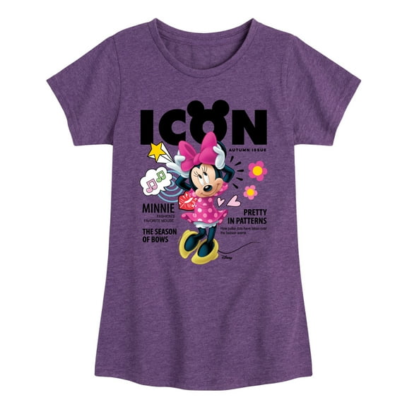 Disney - Minnie Mag Cover - Toddler & Youth Girls Short Sleeve Graphic T-Shirt