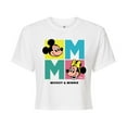 thumbnail image 1 of Disney - Minnie Mickey   - Juniors Cropped Cotton Blend T-Shirt, 1 of 5