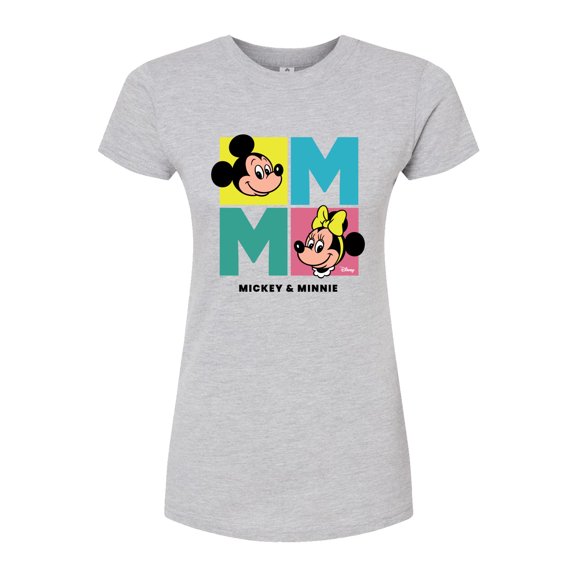 Disney - Minnie Mickey - Juniors Fitted Graphic T-Shirt