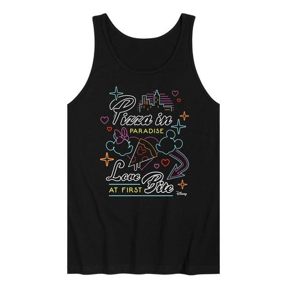 Disney - Minnie & Mickey - Love At First Bite - Pizza in Paradise - Men's Jersey Tank Top