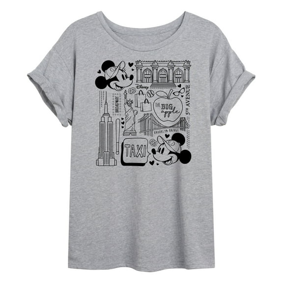 Disney - Mickey & Friends - Mickey & Minnie - The Big Apple 5th Avenue - Taxi - Women's Oversized T-Shirt