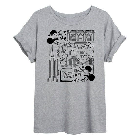 Disney - Mickey & Friends - Mickey & Minnie - The Big Apple 5th Avenue - Taxi - Women's Oversized T-Shirt