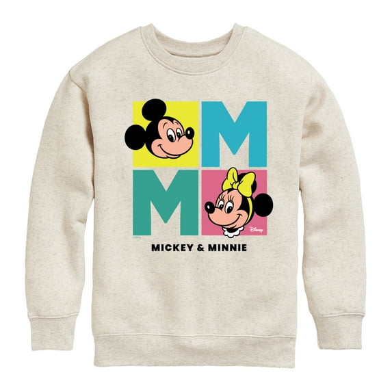 Disney - Minnie Mickey - Toddler & Youth Crewneck Fleece Sweatshirt