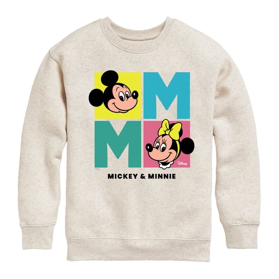 Disney - Minnie Mickey - Toddler & Youth Crewneck Fleece Sweatshirt