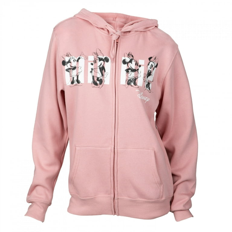 Disney Minnie Min Adult Ladies Hooded Zip Up Fleece Disney Minnie Min Adult Ladies Hooded Zip Up Fleece