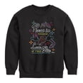 thumbnail image 1 of Disney - Minnie & Minnie - Love At First Bite - Pizza in Paradise - Youth Crewneck Fleece Sweatshirt, 1 of 5