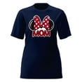 thumbnail image 1 of Disney Minnie Mom Family Navy Adult Ladies Tee Shirt, 1 of 4