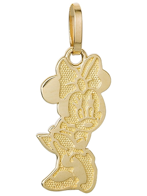 Minnie Mouse 10K Yellow Gold Pendant Necklace with 18-inch Chain