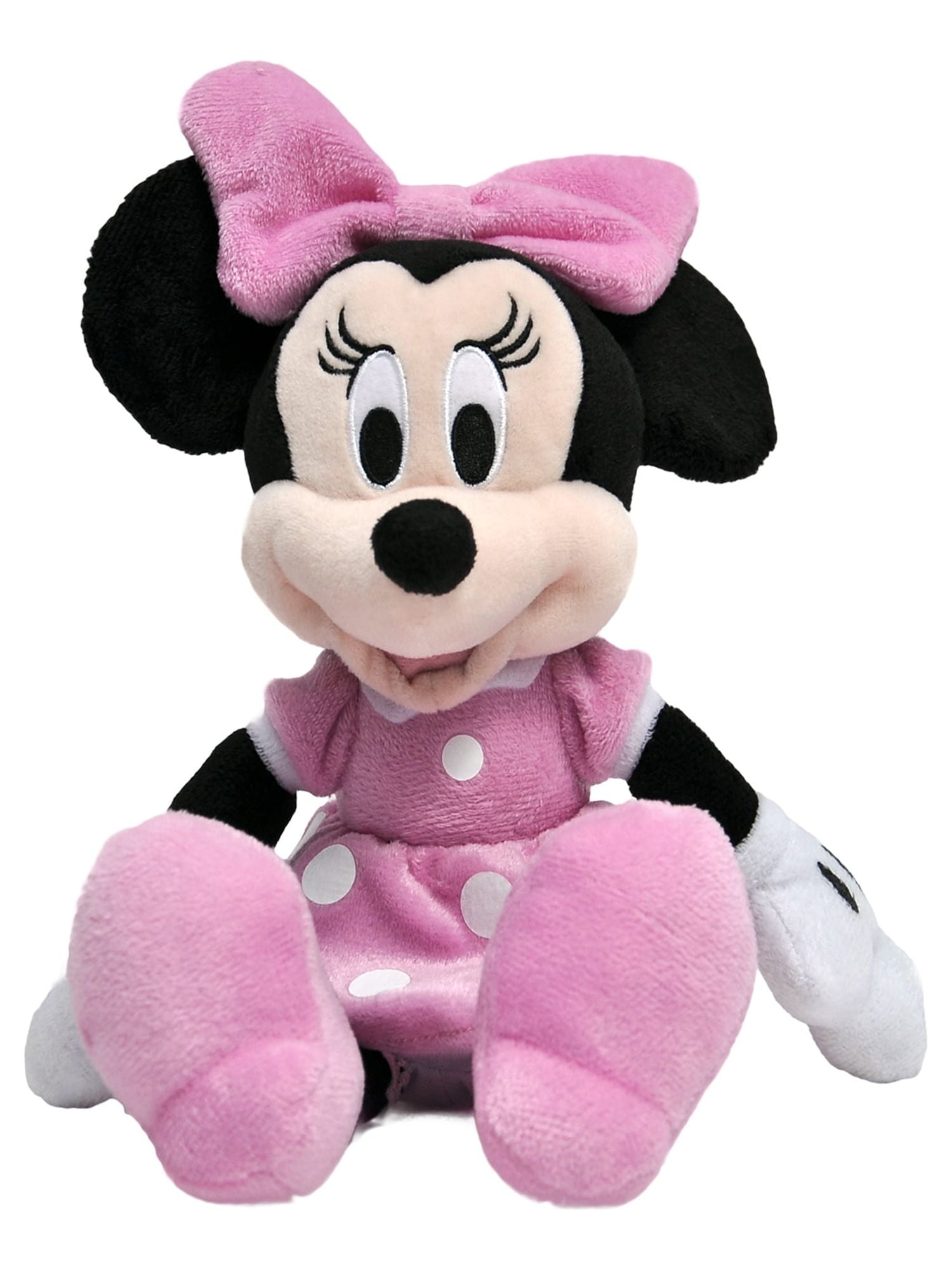 Disney Minnie Mouse 11 inch Child Plush Toy Stuffed Character Doll in Pink Dress
