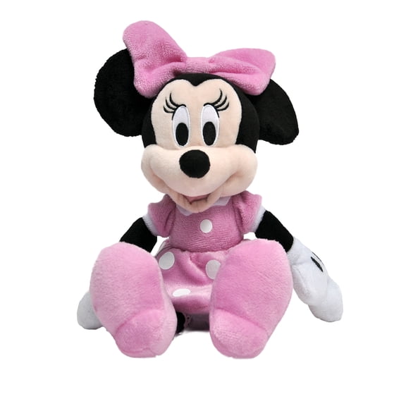 Disney Minnie Mouse Plush Doll 11" Pink Dress Stuffed Toy Girls