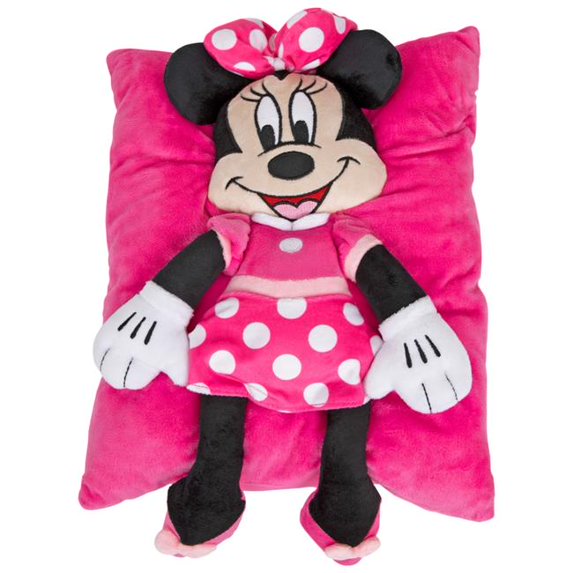 Disney Minnie Mouse 15” x 11” Colorful Fun Microfiber Decorative Pillow, 3D Design