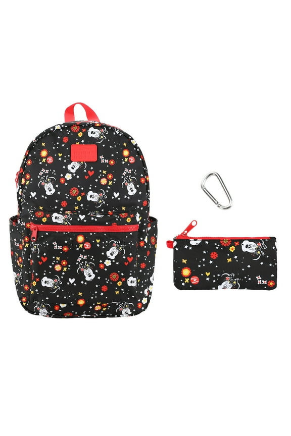 Disney Minnie Mouse 16.5" Travel Backpack With Matching Pouch
