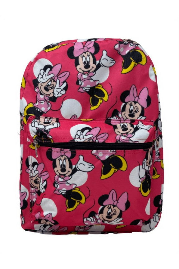Minnie Mouse 16" Backpack All-Over Print Hot Pink