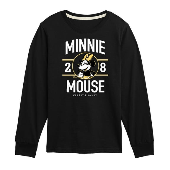 Disney - Minnie Mouse - 1928 Classy & Sassy - Youth Long Sleeve Graphic T-Shirt