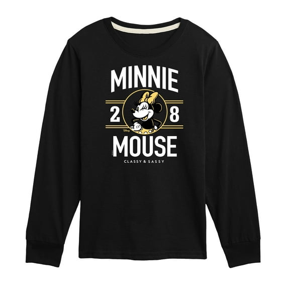 Disney - Minnie Mouse - 1928 Classy & Sassy - Youth Long Sleeve Graphic T-Shirt