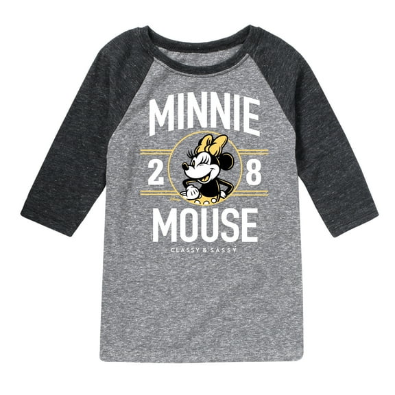 Disney - Minnie Mouse - 1928 Classy & Sassy - Youth Raglan Graphic T-Shirt