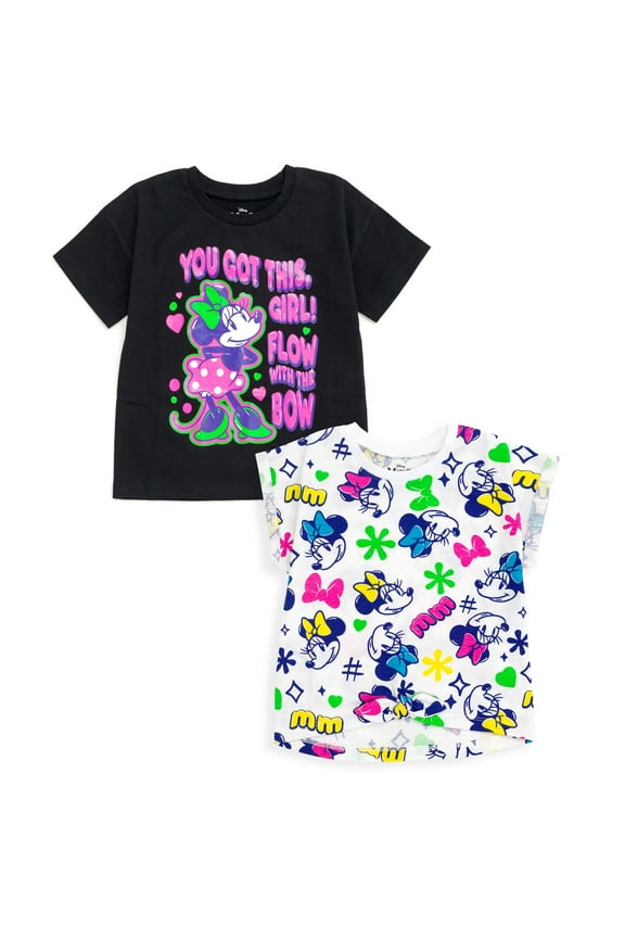 Minnie Mouse 2 Pack Drop Shoulder T-Shirts Infant to Big Kid