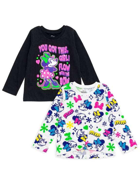 Minnie Mouse 2 Pack Long Sleeve T-Shirts Infant to Big Kid