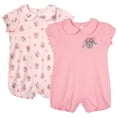 thumbnail image 1 of Disney Minnie Mouse Baby Girls' 2-Pack Short Sleeve and Sleeveless Bubble Romper Set Pink and Light Pink Minnie Mouse, 1 of 4