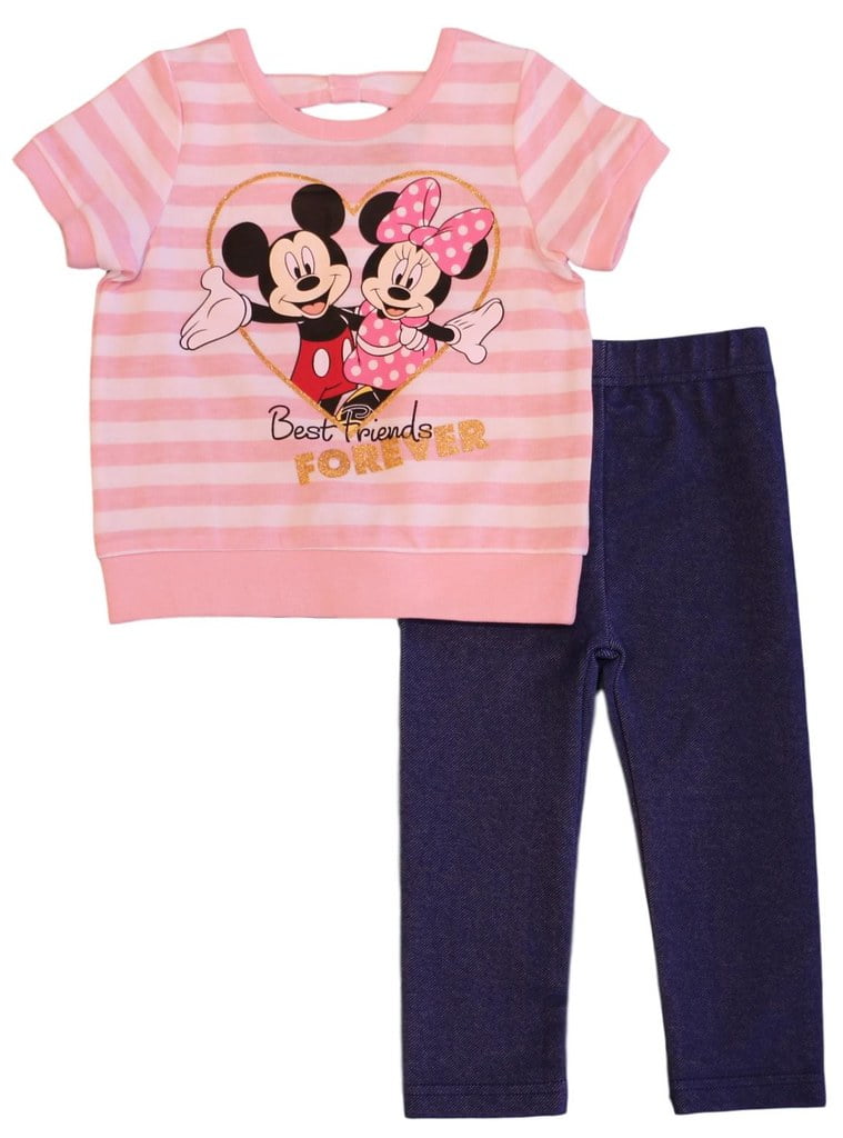 Disney Minnie Mouse 2 Piece Jeggings Set (Baby Girls)