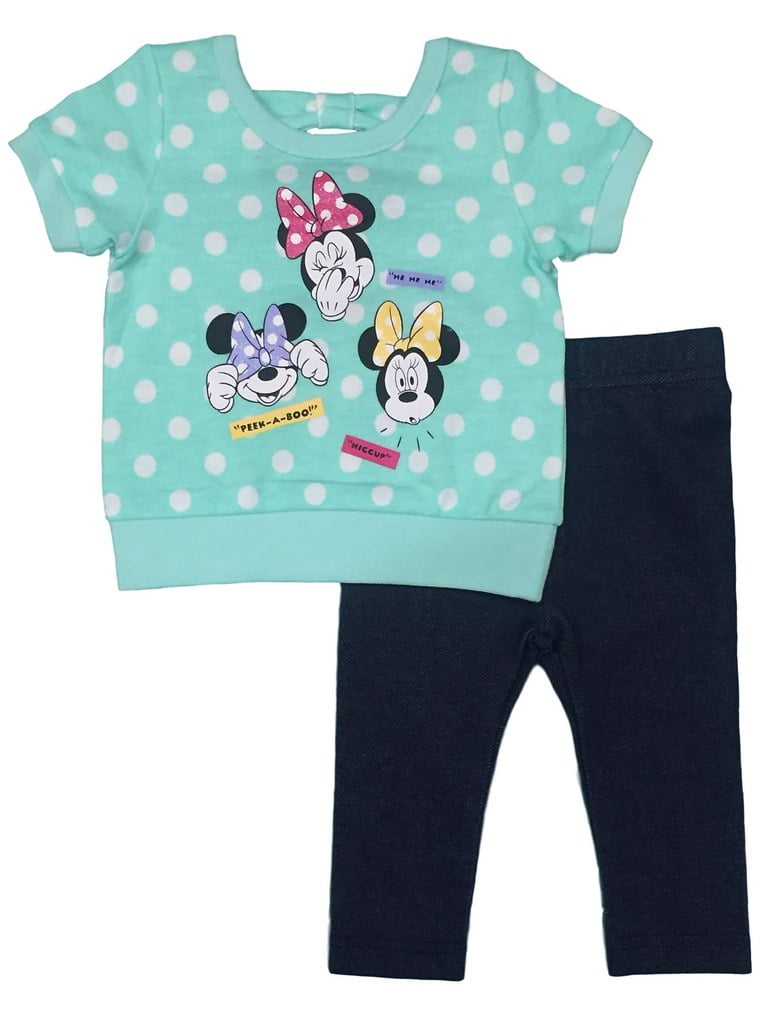 Disney Minnie Mouse 2 Piece Jeggings Set (Baby Girls)