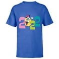 thumbnail image 1 of Disney Minnie Mouse 2022 New Year’s Eve - Short Sleeve T-Shirt for Kids – Customized-Royal, 1 of 5